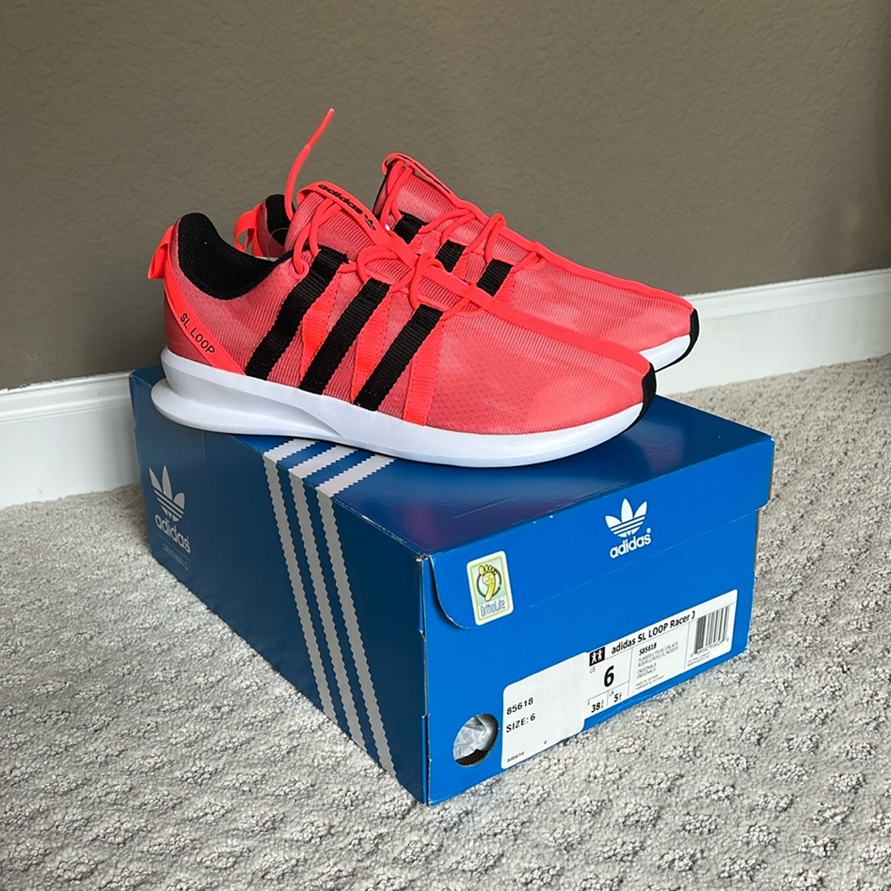 Adidas SL Loop Coral and Black Sneakers